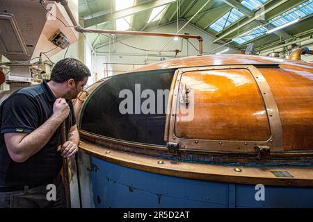 The mash tun at the Glengoyne Distillery - Dumgoyne, Stirlingshire, Scotland, UK Stock Photo