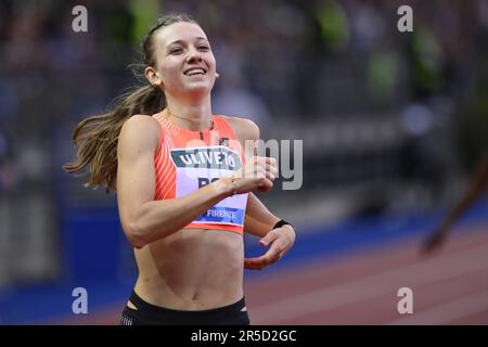 Florence, Italy. 02nd June, 2023. Femke BOL (NED) during the Golden Gala Pietro Mennea 2023 on June 2, 2023 at the Stadio Luigi Ridolfi in Florence, Italy. Credit: Live Media Publishing Group/Alamy Live News Stock Photo