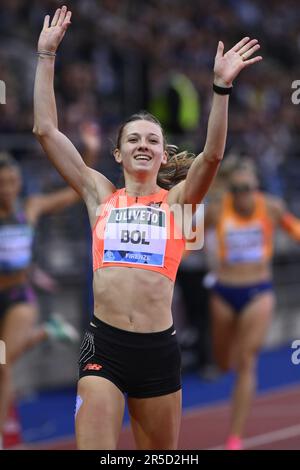 Florence, Italy. 02nd June, 2023. Femke BOL (NED) during the Golden Gala Pietro Mennea 2023 on June 2, 2023 at the Stadio Luigi Ridolfi in Florence, Italy. Credit: Live Media Publishing Group/Alamy Live News Stock Photo