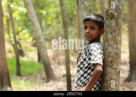 Portrait of a cute Indian little boy. Stock Photo
