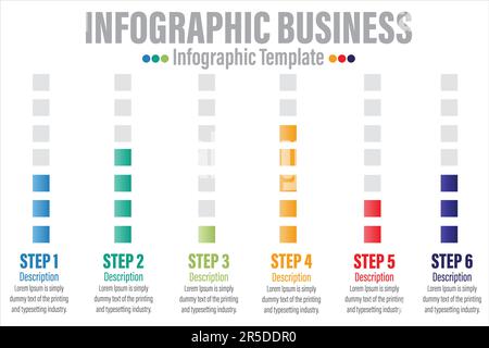 Modern Bar Business Infographic. Bar chart infographic template. Abstract digital business Infographic. Can be used for workflow process, business pyr Stock Vector