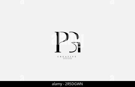 Alphabet letters Initials Monogram logo PG GP P G Stock Vector