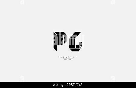 Alphabet letters Initials Monogram logo PG GP P G Stock Vector