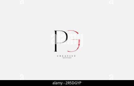 Alphabet letters Initials Monogram logo PG Stock Vector