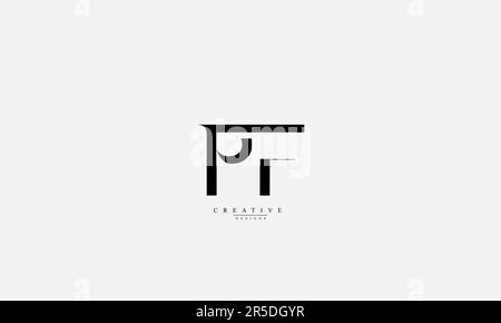 Alphabet letters Initials Monogram logo PF FP P F Stock Vector