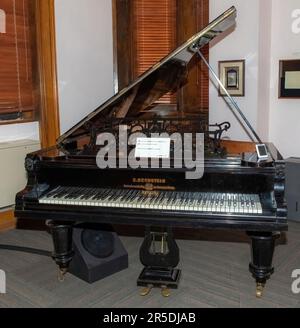 1878 C. Bechstein Grand Piano, donated to the Landmark Center in 2005, in St. Paul, Minnesota USA. Stock Photo