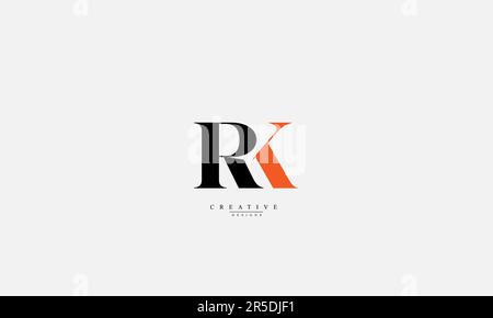 Alphabet letters Initials Monogram logo RK KR R K Stock Vector
