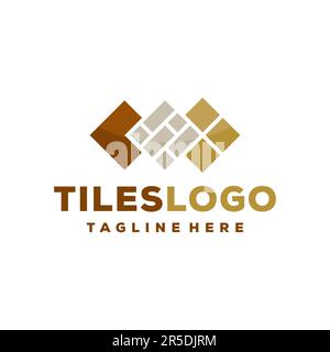 tiles flooring logo design creative Stock Vector