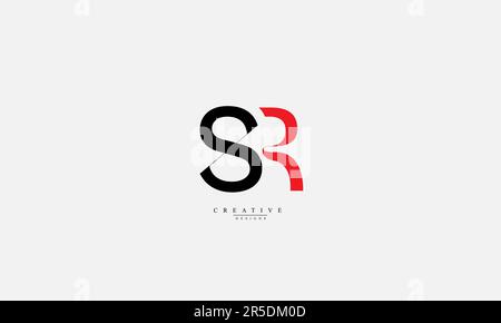 Alphabet letters Initials Monogram logo SR RS S R Stock Vector