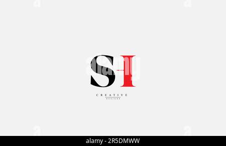 Alphabet letters Initials Monogram logo SH HS S H Stock Vector