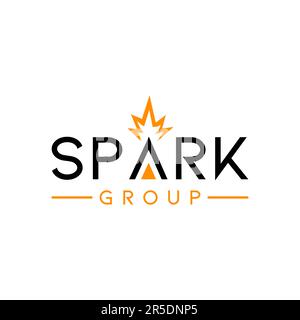Spark Logo Template Design Creative idea Stock Vector