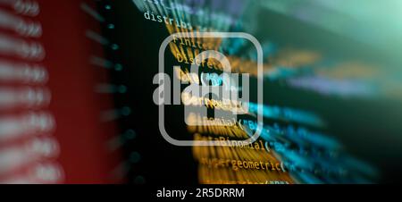 programming and coding technologies. Developer working on web Stock Photo