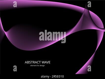 Abstract wave background. Color Vector 3d illustration Stock Vector