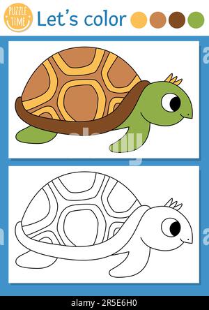 Turtle 🐢 Drawing, Painting and Coloring for kids and toddlers | Draw  Tortoise #turtle #tortoise - YouTube