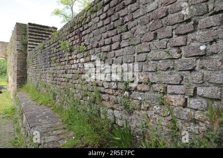 stone wall made of bricks Stock Photo