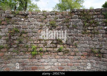 stone wall made of bricks Stock Photo