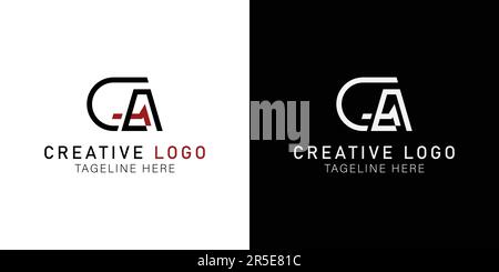 Letters abstract logo AC. monogram logo concept. simple design editable. vector illustration Stock Vector