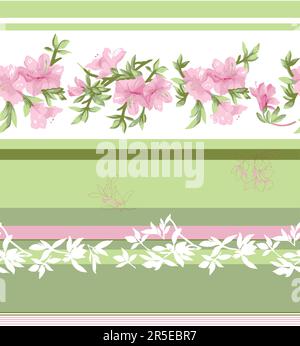 Abstract Design of Textured Flowers Ready for Textile Prints. Stock Vector