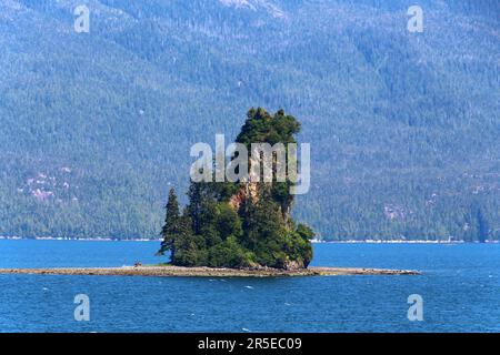 New Eddystone Rock a volcanic spire Misty Fjords National Monument Park ...