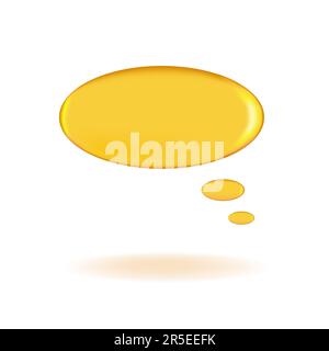 3D render retro oval speech bubble, talk cloud Stock Vector Image & Art ...