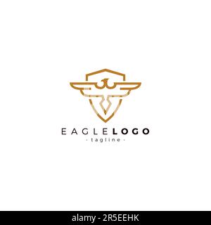Eagle Logo Design. Bird vector Illustration. Phoenix Logo Stock Vector