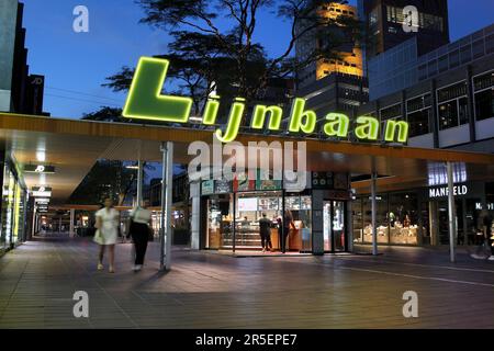 Part of the Lijnbaan shopping precinct in Rotterdam, The Netherlands Stock Photo