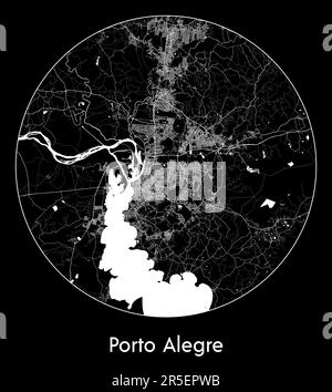 City Map Porto Alegre Brazil South America vector illustration Stock Vector