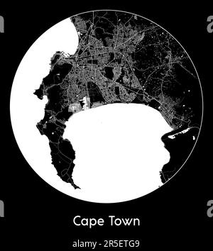 City Map Cape Town South Africa Africa vector illustration Stock Vector