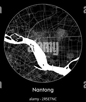 City Map Asia China Nantong vector illustration Stock Vector Image ...