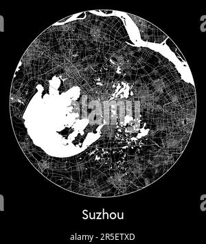City Map Suzhou China Asia vector illustration Stock Vector