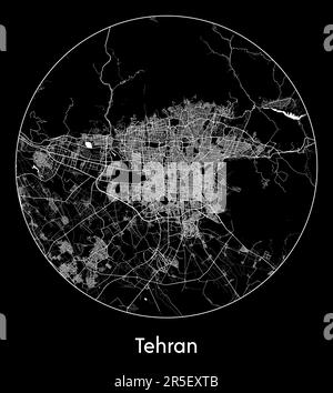 City Map Tehran Iran Asia vector illustration Stock Vector