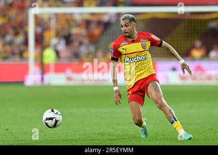 Lens, France. 27th May, 2023. fans and supporters of RC Lens in tribune  Marek pictured during a soccer game between t Racing Club de Lens and AC  Ajaccio, on the 37th matchday