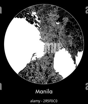 City Map Manila Philippines Asia vector illustration Stock Vector