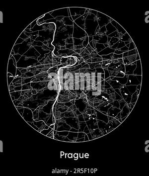 City Map Prague Czech Republic Europe vector illustration Stock Vector