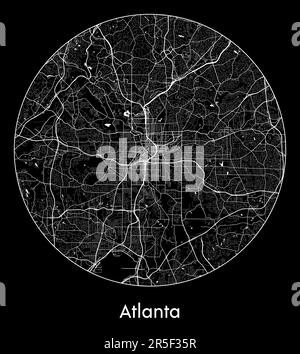 Atlanta city United States of - City Map Atlanta United States North America Vector Illustration 2r5f35r