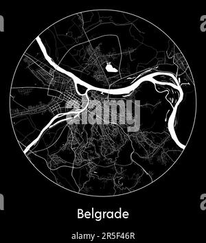 City Map Belgrade Serbia Europe vector illustration Stock Vector