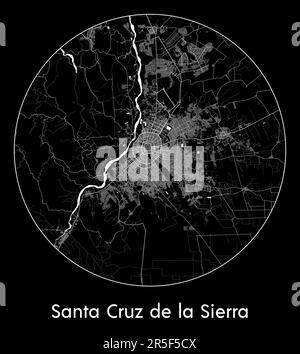 City map of Santa Cruz de la Sierra, Bolivia Stock Vector Image & Art ...