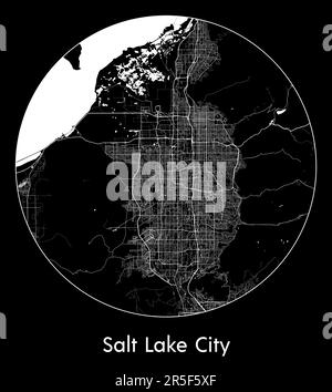 City Map Salt Lake City United States North America vector illustration Stock Vector