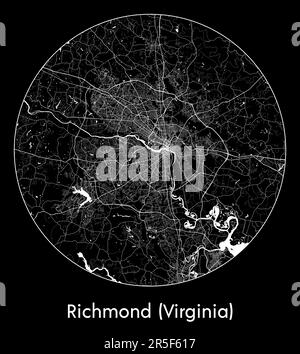City Map Richmond (Virginia) United States North America vector illustration Stock Vector