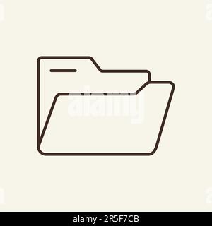 Folder thin line icon Stock Vector