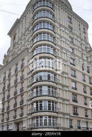 Moscow, Russia - 10 March. 2000. Patriarch - a residential complex on Malaya Bronnaya Street Stock Photo