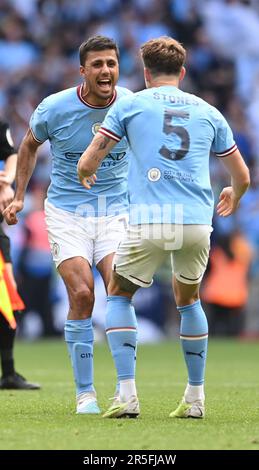 Rodri Of Manchester City Celebrates Their Win With The Fans During The ...