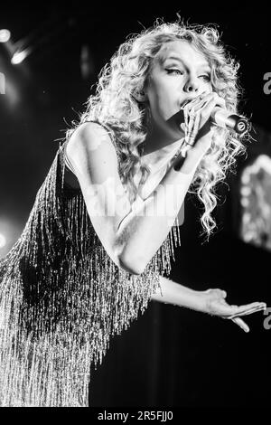 Milan Italy. 15 March 2011. The American singer-songwriter and actress TAYLOR SWIFT performs live on stage at Mediolanum Forum during the 'Speak Now World Tour'. Stock Photo