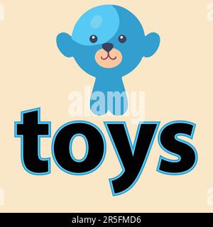 Cute flat toy vector illustration for doodler. Stock Vector