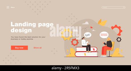 Cartoon child talking to pathologist Stock Vector