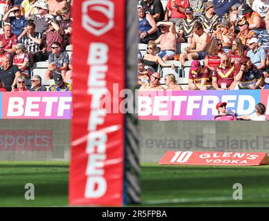 St James Park, Newcastle, UK. 3rd June, 2023. Betfred Super League Magic Weekend Rugby League, Wigan Warriors versus Catalans Dragons; Fans watch the game in the sunshine Credit: Action Plus Sports/Alamy Live News Stock Photo