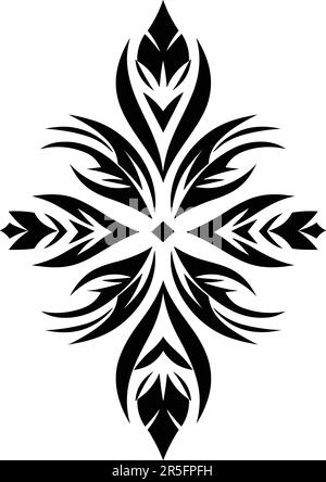Mandala Tribe, Snowflake, symmetry, monochrome png | PNGEgg