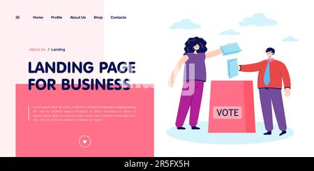 Man and woman voting Stock Vector Image & Art - Alamy