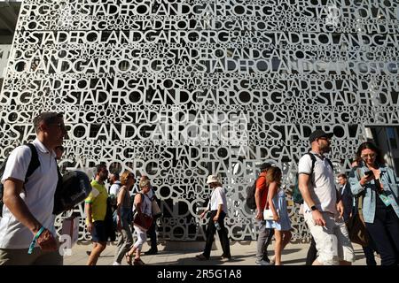 Paris, France. 03rd June, 2023. Visitors stroll in the alleys of the Roland Garros French Tennis Open in Paris, France, on Saturday, June 3, 2023. Photo by Maya Vidon-White/UPI Credit: UPI/Alamy Live News Stock Photo
