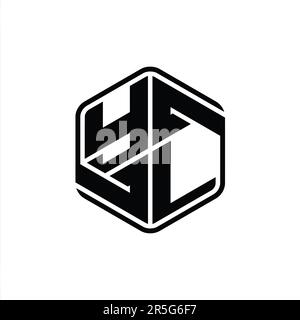 YL Logo monogram gaming with hexagon geometric shape design template Stock  Photo - Alamy